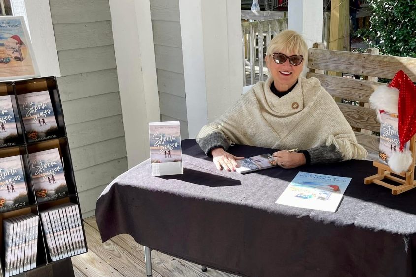 Jan Dawson book signing Island Bookstore Duck